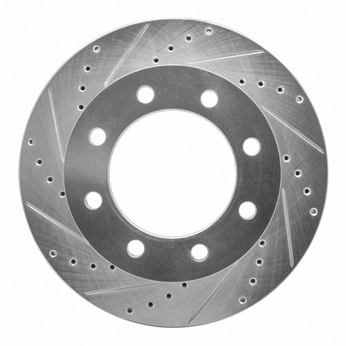 R1 05-12 Ford F-250 4WD (Super Duty) Front Left Drilled & Slotted Silver Brake Rotor