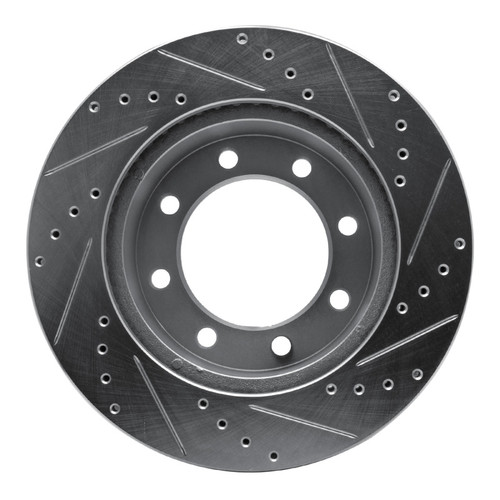 R1 05-12 Ford F-250 4WD (Super Duty) Front Left Drilled & Slotted Silver Brake Rotor