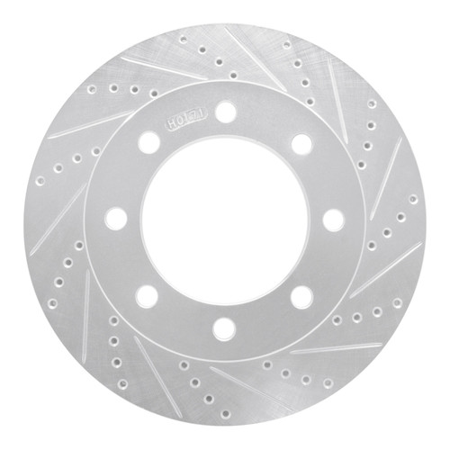 R1 05-12 Ford F-450 Super Duty Front Right Drilled & Slotted Silver Brake Rotor