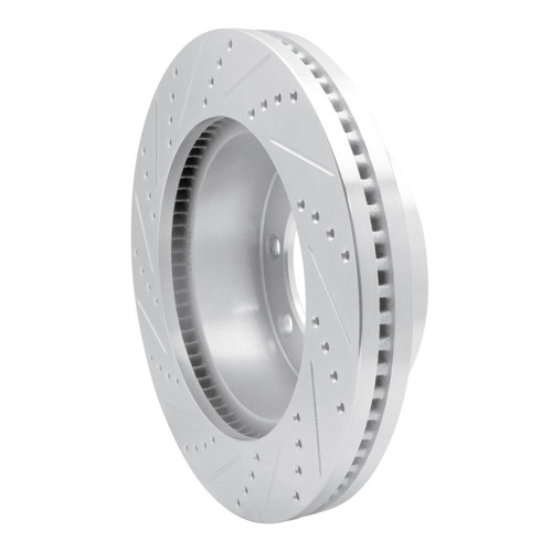 R1 05-12 Ford F-450 Super Duty Front Right Drilled & Slotted Silver Brake Rotor