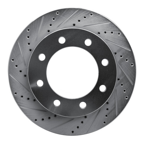 R1 05-12 Ford F-350 Super Duty 4WD Front Left Drilled & Slotted Silver Brake Rotor
