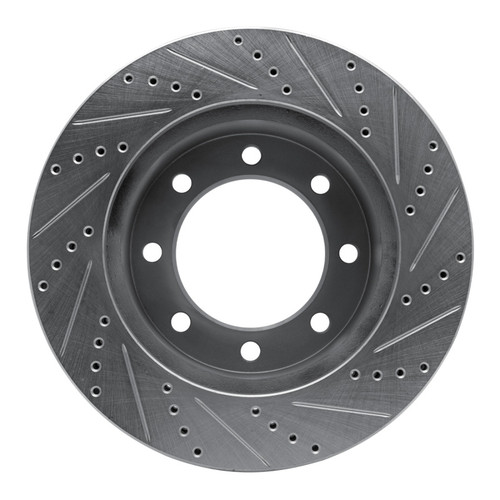 R1 05-12 Ford F-350 Super Duty 4WD Front Left Drilled & Slotted Silver Brake Rotor