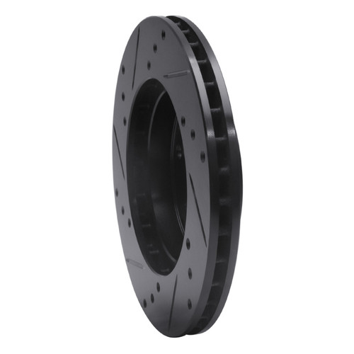 R1 98-02 Acura CL Front Right Drilled & Slotted Black Brake Rotor