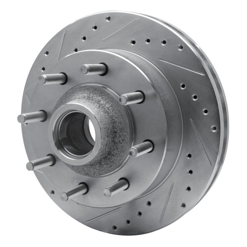 R1 03-05 Ford F-250 2WD (Super Duty) Front Left Drilled & Slotted Silver Brake Rotor