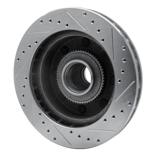 R1 03-05 Ford F-250 2WD (Super Duty) Front Left Drilled & Slotted Silver Brake Rotor