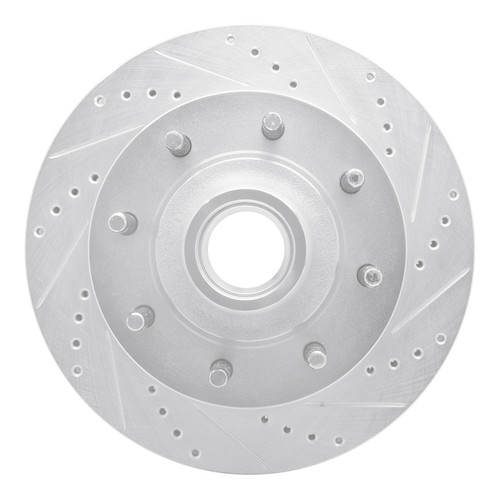 R1 03-05 Ford F-250 2WD (Super Duty) Front Right Drilled & Slotted Silver Brake Rotor