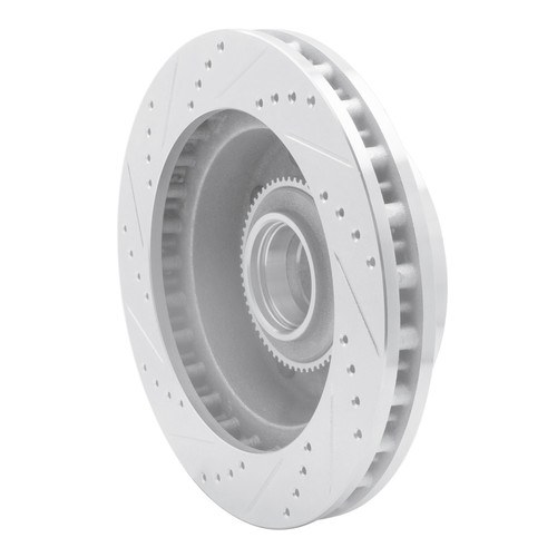 R1 03-05 Ford F-250 2WD (Super Duty) Front Right Drilled & Slotted Silver Brake Rotor