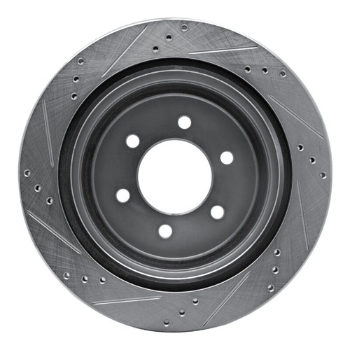 R1 04-11 Ford F-150 RWD Rear Right Drilled & Slotted Silver Brake Rotor EDZ-54188R