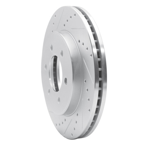 R1 04-08 Ford F-150 4WD Front Left Drilled & Slotted Silver Brake Rotor EDZ-54186L