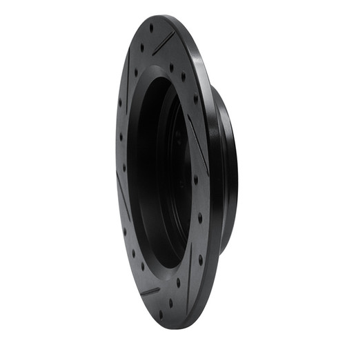 R1 86-96 Acura Legend Rear Right Drilled & Slotted Black Brake Rotor