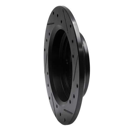 R1 86-96 Acura Legend Rear Left Drilled & Slotted Black Brake Rotor