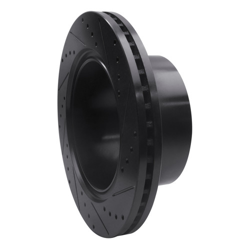 R1 19-25 Ram 3500 Rear Left Drilled & Slotted Black Brake Rotor ECB-40122L