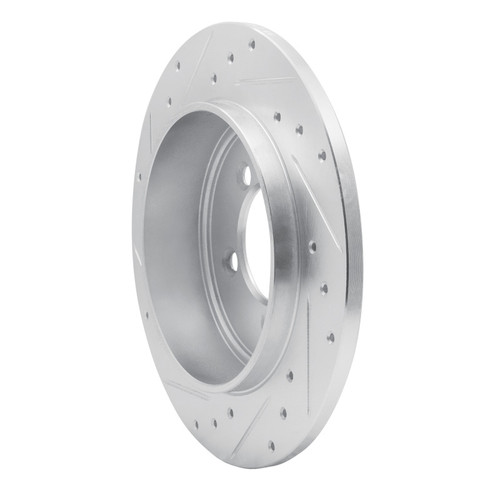 R1 02-10 Ford Explorer Rear Right Drilled & Slotted Silver Brake Rotor