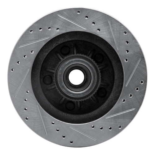 R1 00-04 Ford F-150 RWD Front Left Drilled & Slotted Silver Brake Rotor