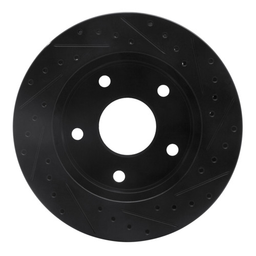 R1 94-99 Dodge Ramcharger (Mexico) Front Left Drilled & Slotted Black Brake Rotor