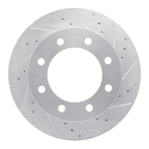 R1 99-99 Ford F-350 Super Duty 4WD Front Right Drilled & Slotted Silver Brake Rotor
