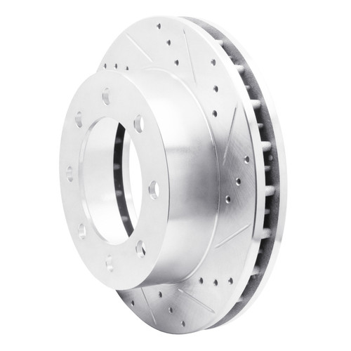 R1 99-99 Ford F-350 Super Duty 4WD Front Right Drilled & Slotted Silver Brake Rotor