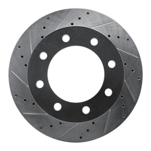 R1 99-99 Ford F-350 Super Duty 4WD Front Left Drilled & Slotted Silver Brake Rotor