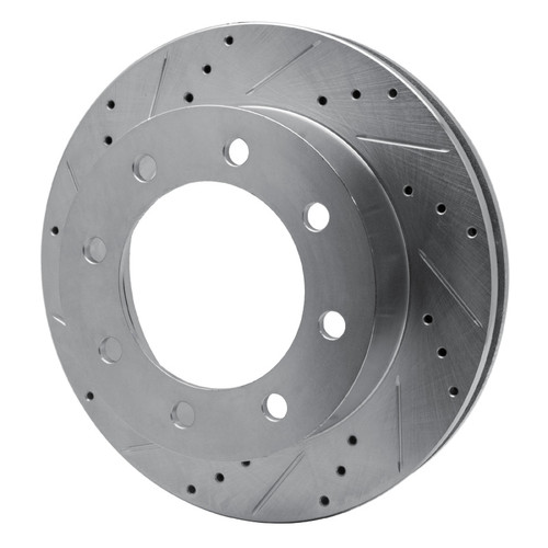 R1 99-99 Ford F-350 Super Duty 4WD Front Left Drilled & Slotted Silver Brake Rotor