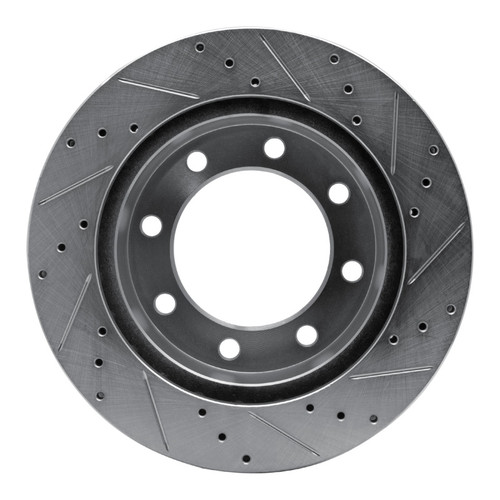 R1 99-99 Ford F-350 Super Duty 4WD Front Left Drilled & Slotted Silver Brake Rotor