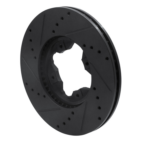 R1 92-98 Acura TL Front Right Drilled & Slotted Black Brake Rotor