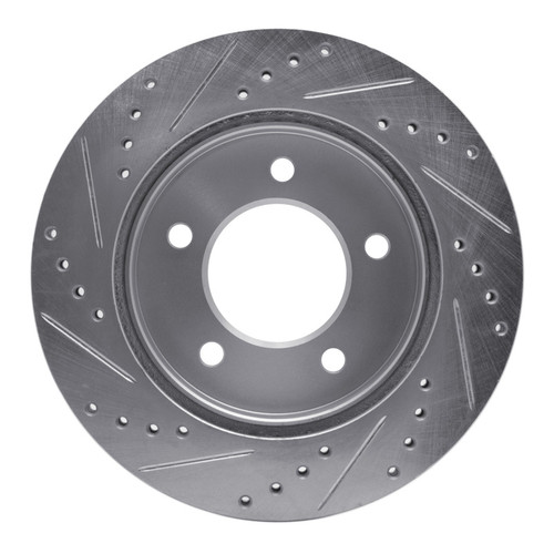 R1 97-04 Ford F-150 4WD Front Right Drilled & Slotted Silver Brake Rotor EDZ-54147R