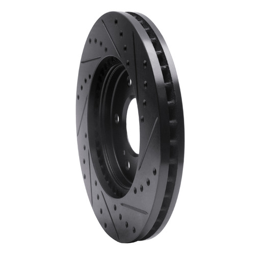 R1 91-96 Acura NSX Front Left Drilled & Slotted Black Brake Rotor