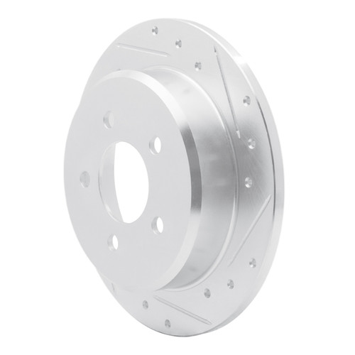 R1 95-02 Ford Explorer Sport Rear Right Drilled & Slotted Silver Brake Rotor