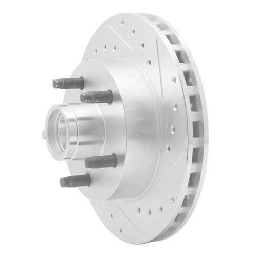 R1 95-97 Ford Ranger (USA/Canada) Front Right Drilled & Slotted Silver Brake Rotor EDZ-54139R