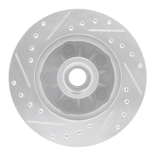R1 95-97 Ford Ranger (USA/Canada) Front Right Drilled & Slotted Silver Brake Rotor EDZ-54139R