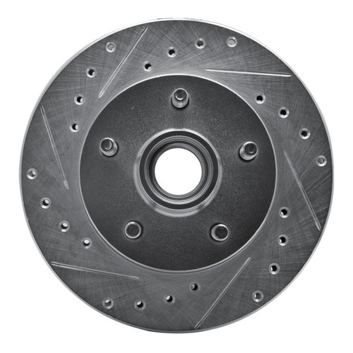 R1 95-97 Ford Ranger (USA/Canada) Front Left Drilled & Slotted Silver Brake Rotor EDZ-54139L