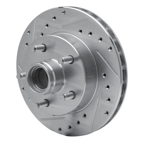 R1 95-97 Ford Ranger (USA/Canada) Front Left Drilled & Slotted Silver Brake Rotor EDZ-54139L