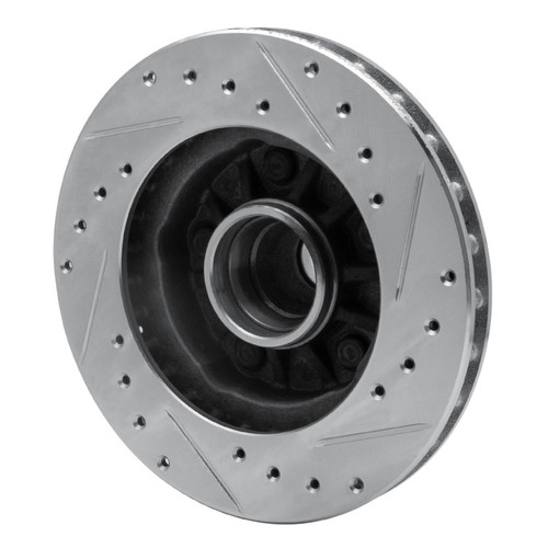 R1 95-97 Ford Ranger (USA/Canada) Front Left Drilled & Slotted Silver Brake Rotor EDZ-54139L