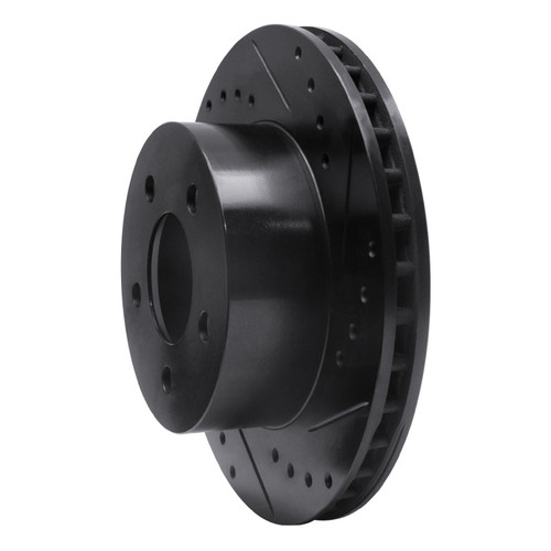 R1 91-94 Ford Crown Victoria Front Right Drilled & Slotted Black Brake Rotor