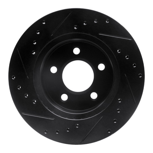 R1 91-94 Ford Crown Victoria Front Right Drilled & Slotted Black Brake Rotor