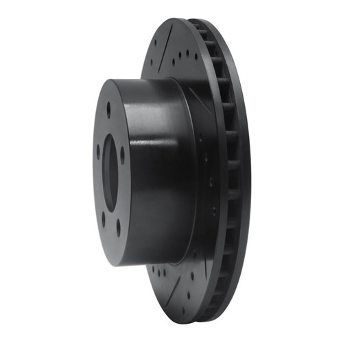 R1 91-94 Ford Crown Victoria Front Left Drilled & Slotted Black Brake Rotor