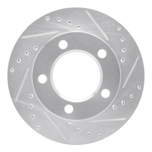 R1 94-96 Ford F-150 4WD Front Right Drilled & Slotted Silver Brake Rotor