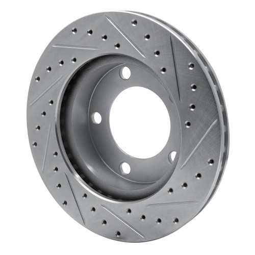 R1 94-96 Ford Bronco Front Left Drilled & Slotted Silver Brake Rotor