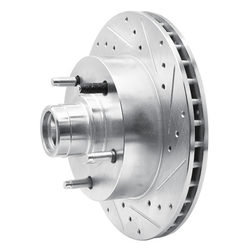 R1 94-03 Ford E-150 Econoline Club Wagon Front Right Drilled & Slotted Silver Brake Rotor