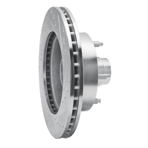 R1 94-01 Ford E-150 Econoline Club Wagon Front Left Drilled & Slotted Silver Brake Rotor