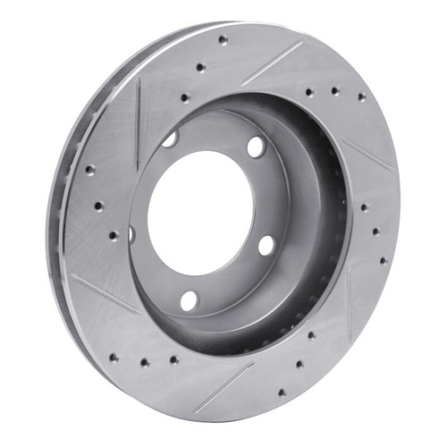 R1 76-93 Ford F-150 4WD Front Right Drilled & Slotted Silver Brake Rotor EDZ-54109R