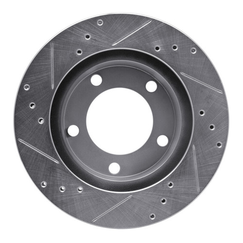 R1 76-93 Ford F-150 4WD Front Right Drilled & Slotted Silver Brake Rotor EDZ-54109R