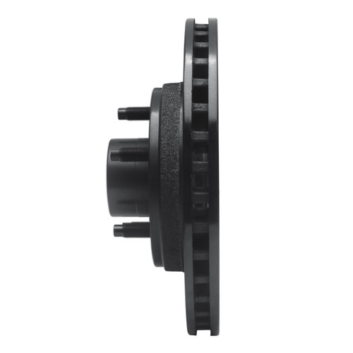 R1 87-92 Lincoln Continental Front Right Drilled & Slotted Black Brake Rotor