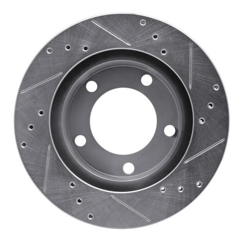 R1 76-93 Ford F-150 4WD Front Left Drilled & Slotted Silver Brake Rotor EDZ-54109L