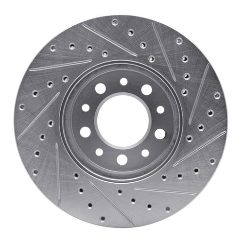 R1 99-03 Ford Windstar Front Left Drilled & Slotted Silver Brake Rotor