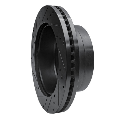 R1 11-22 Ford F-350 Super Duty 2WD Rear Right Drilled & Slotted Black Brake Rotor