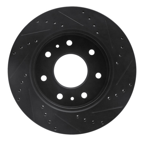 R1 09-09 Ford F-150 RWD Front Left Drilled & Slotted Black Brake Rotor