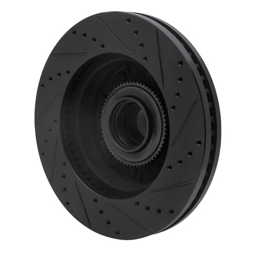 R1 08-25 Ford E-350 Super Duty Front Left Drilled & Slotted Black Brake Rotor ECB-54209L