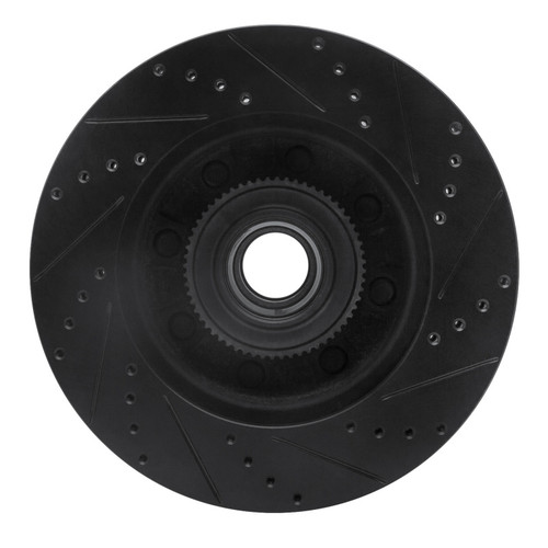 R1 08-25 Ford E-350 Super Duty Front Left Drilled & Slotted Black Brake Rotor ECB-54209L