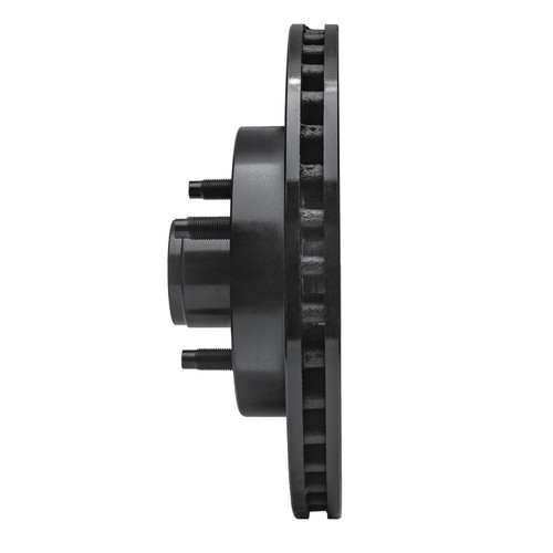 R1 87-93 Ford Mustang Front Right Drilled & Slotted Black Brake Rotor